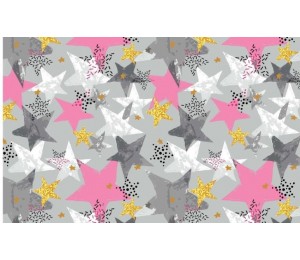 Jersey - Star Confetti grau rosa